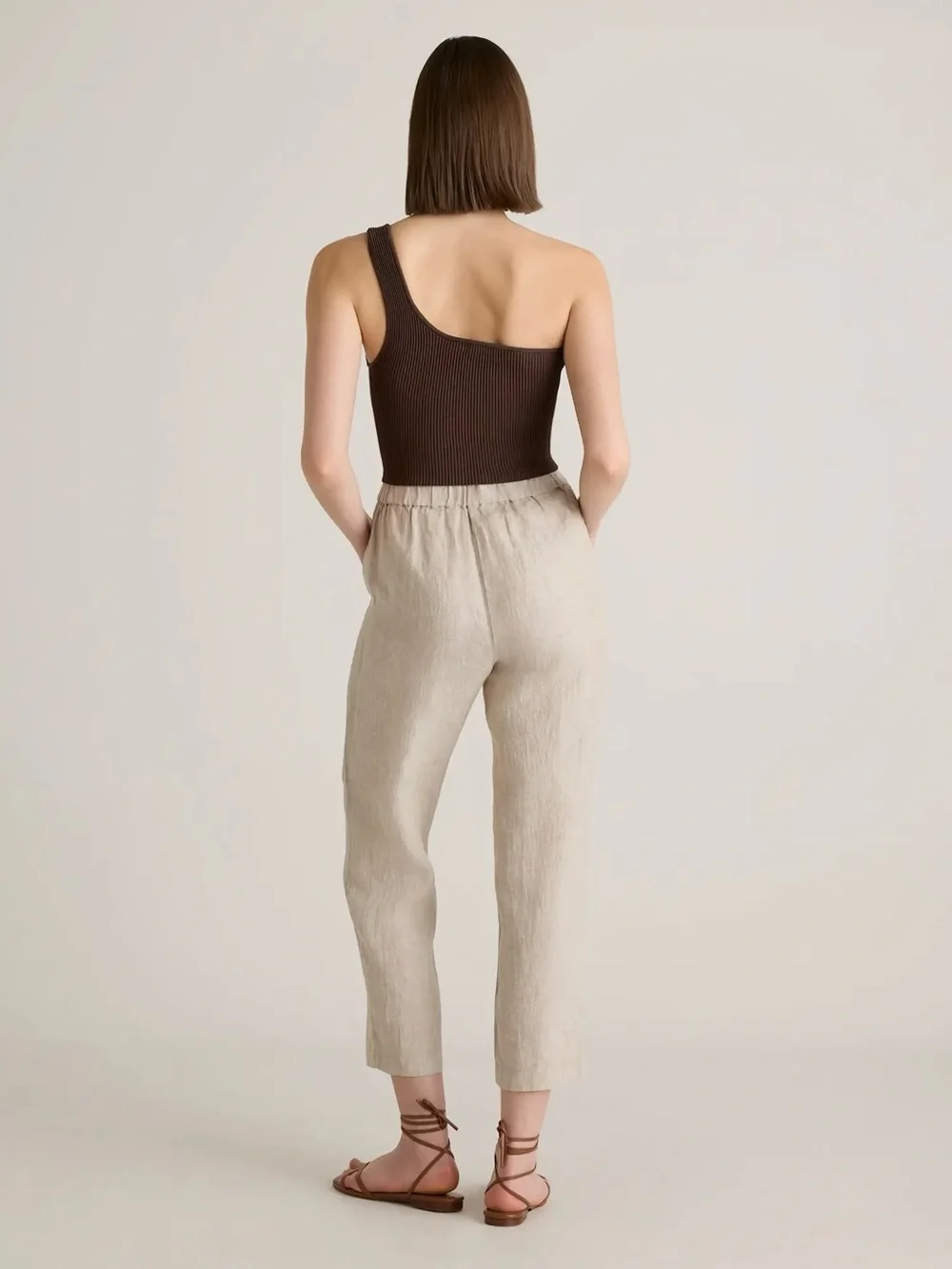Quince | 100% European Linen Tapered Ankle Pants in Flax ~ Large